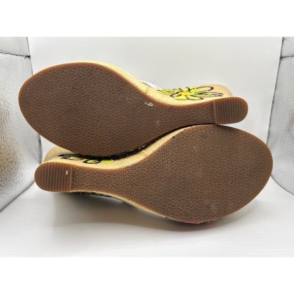 Coach Mattie Bumblebee Wedge Sandals Womens 6.5 Thong Spring Bee Heels - Picture 12 of 13